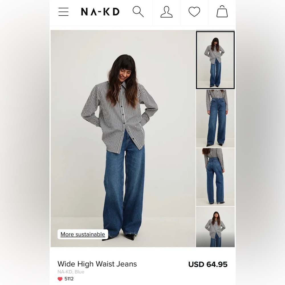 Wide leg high waisted jeans